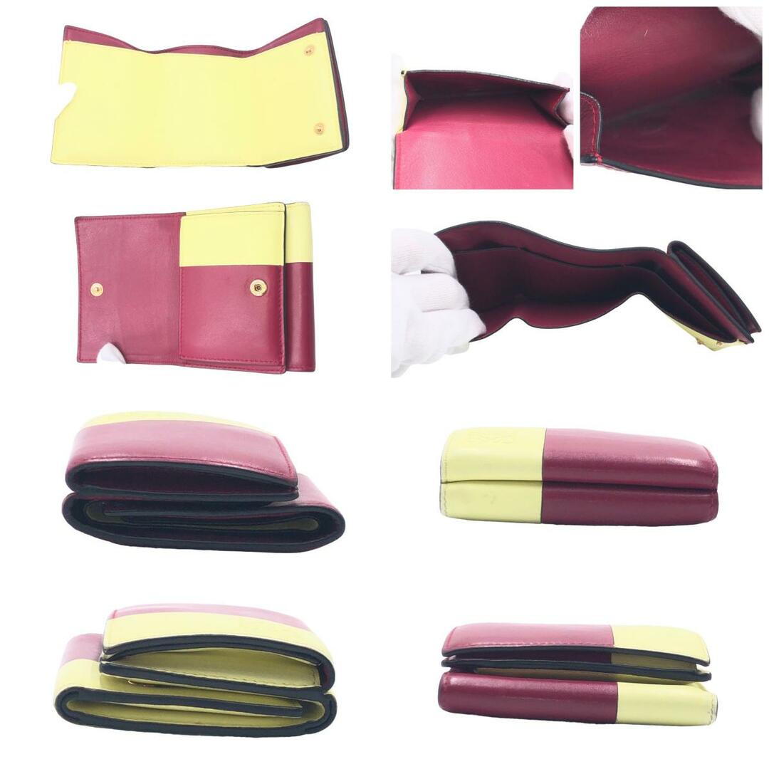 美品 LOEWE ロエベ アナグラム カラーブロック ボルドー 美品 LOEWE ロエベ アナグラム カラーブロック ボルドー