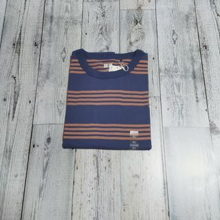 ユニクロ(UNIQLO)の未使用タグ付き新品 ユニクロU ボーダーTシャツ 130(Tシャツ/カットソー)