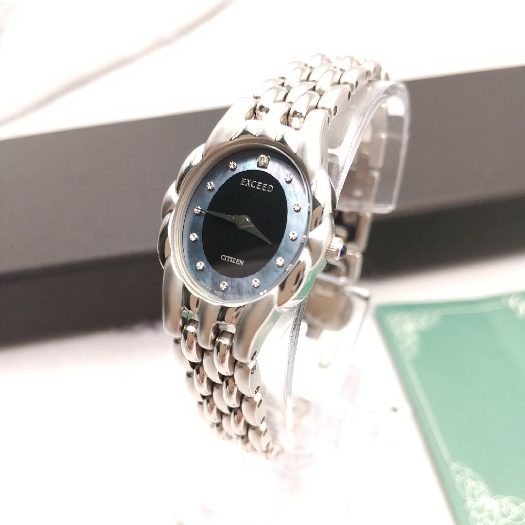 CITIZEN(シチズン)のシチズンエクシード 美品 ブルーシェル レディースクォーツ レディースのファッション小物(腕時計)の商品写真