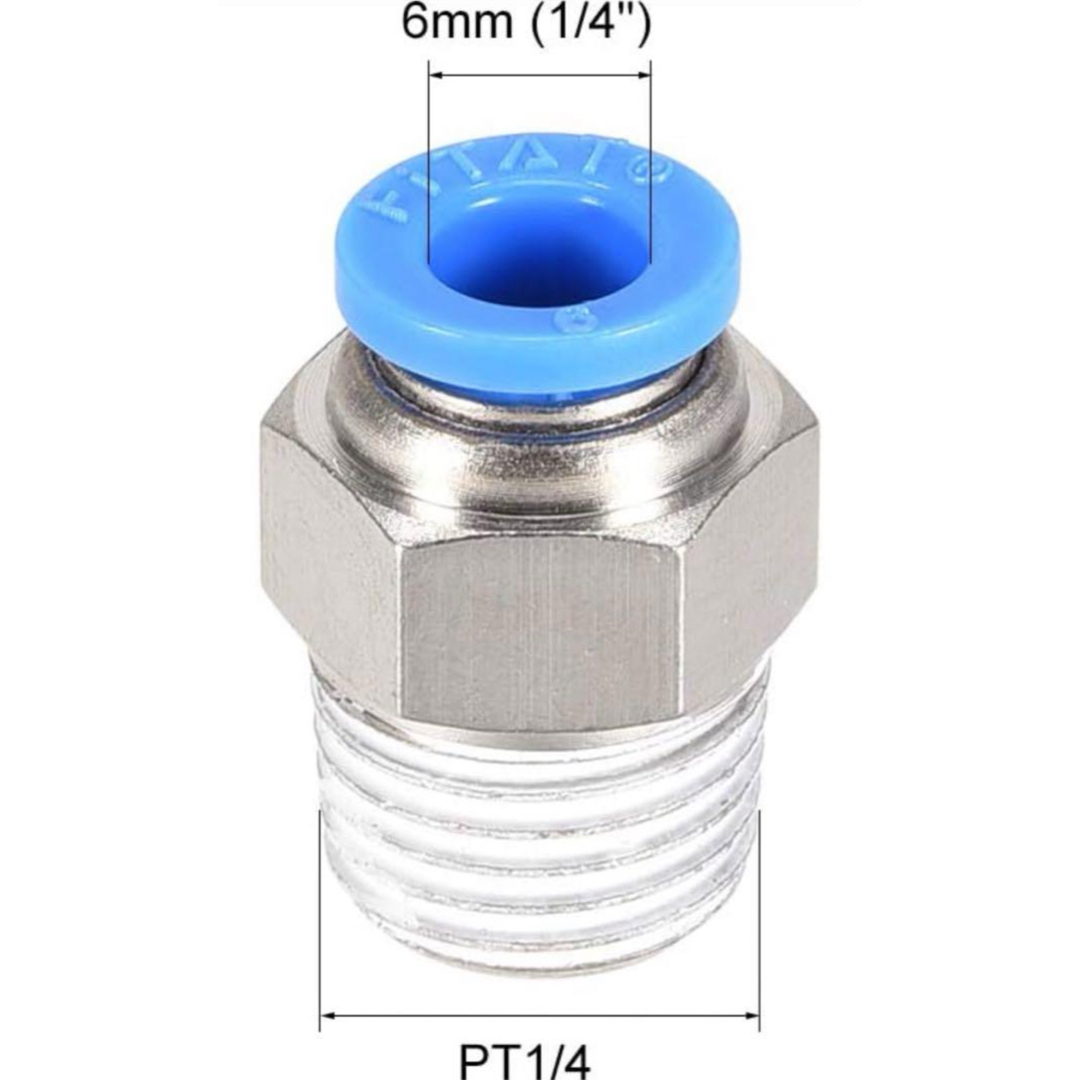 クイック連接接手 コネクタ PT1/4オスストレートスレッド 外径6mm 5個入 その他のその他(その他)の商品写真