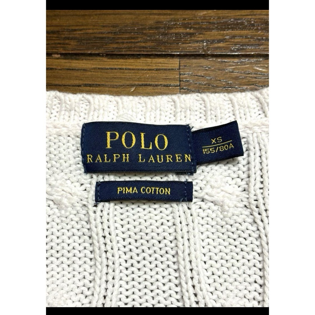 POLO RALPH LAUREN(ポロラルフローレン)の【希少カラー オフホワイト】  ラルフローレン ケーブル ニット 1737 レディースのトップス(ニット/セーター)の商品写真