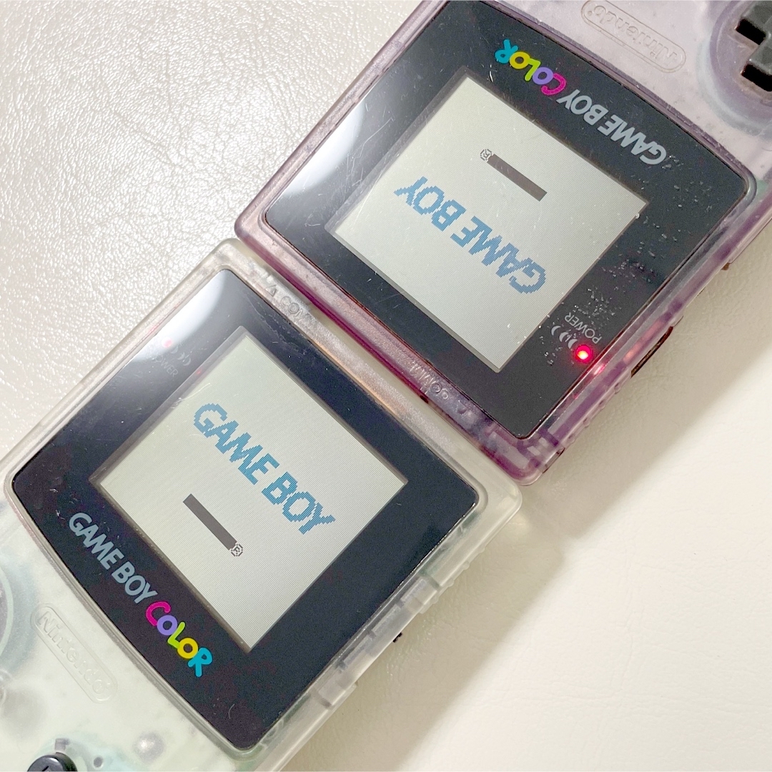 ゲームボーイ(ゲームボーイ)のゲームボーイカラー GBC クリア クリアパープル 本体 ジャンク 透明 紫 エンタメ/ホビーのゲームソフト/ゲーム機本体(携帯用ゲーム機本体)の商品写真