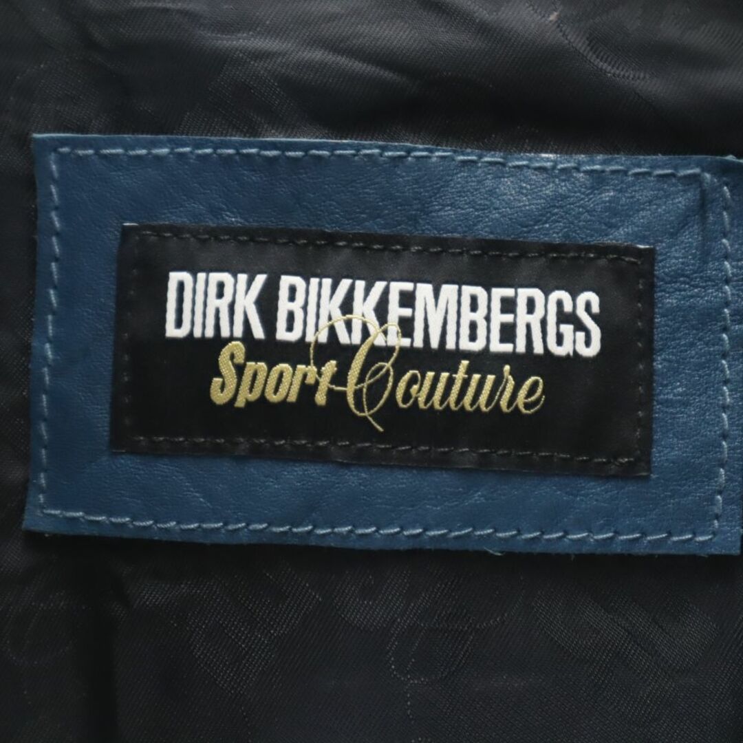 DIRK BIKKEMBERGS(ダークビッケンバーグ)のダークビッケンバーグ レザー ダブルライダースジャケット 38 ブルー系 DIRK BIKKEMBERGS レディース 古着 【240120】 レディースのジャケット/アウター(ライダースジャケット)の商品写真