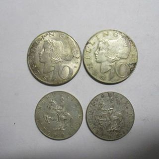 オーストリア銀貨4枚セット　現品限り(貨幣)