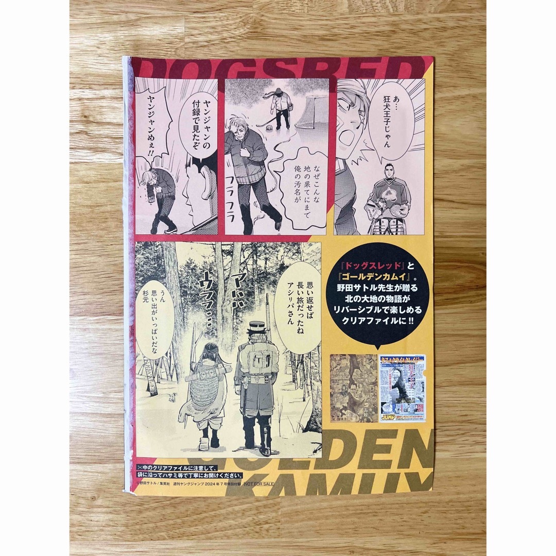 ドッグスレッド ゴールデンカムイ クリアファイル カレンダー エンタメ/ホビーのアニメグッズ(クリアファイル)の商品写真