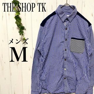 ザショップティーケー(THE SHOP TK)のTHE SHOP TK クレイジーギンガムシャツ　ギンガムチェックシャツ　M(シャツ)