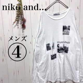 ニコアンド(niko and...)の【古着】niko and...ニコアンド　プリントカットソー　ロンT ④L(Tシャツ/カットソー(七分/長袖))