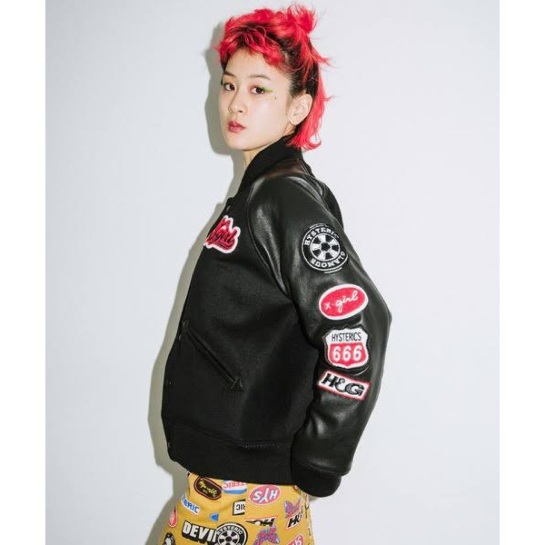 X-girl(エックスガール)の【値下げ】Xgirl × hysteric glamor ジャケット【美品】 レディースのジャケット/アウター(ブルゾン)の商品写真