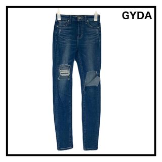 ジェイダ(GYDA)のGYDA　ジェイダ　デニムパンツ　ジーンズ　レディース　ダメージ加工　穴あき　S(デニム/ジーンズ)