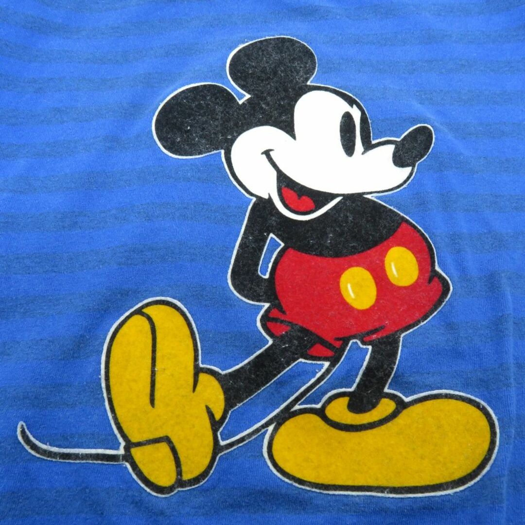 Disney(ディズニー)のVINTAGE 80s FELT PRINT BORDER TEE メンズのトップス(Tシャツ/カットソー(半袖/袖なし))の商品写真