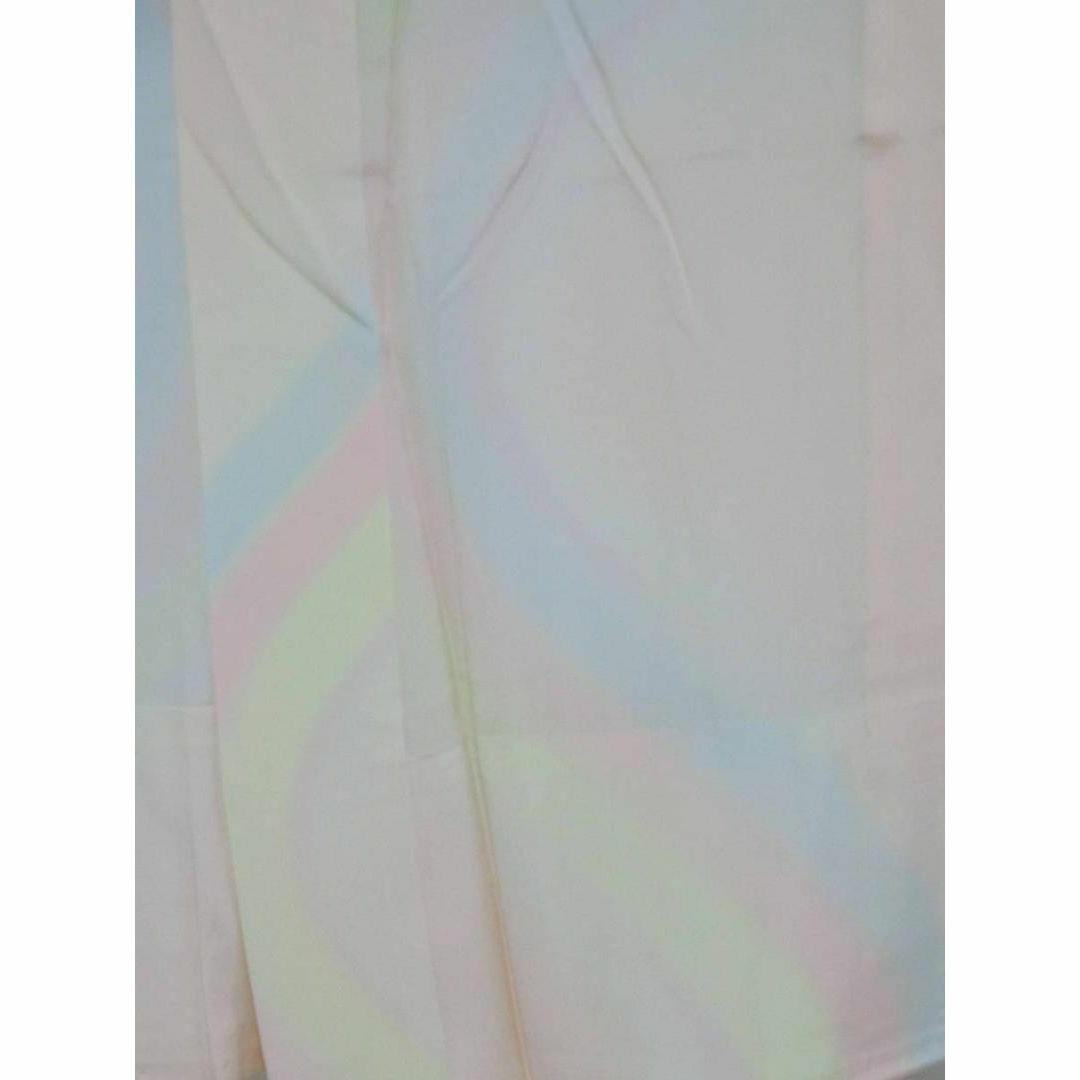 【Z7847】Ｓお仕立て上がり正絹振袖用長襦袢　虹色地　半衿付き レディースの水着/浴衣(振袖)の商品写真