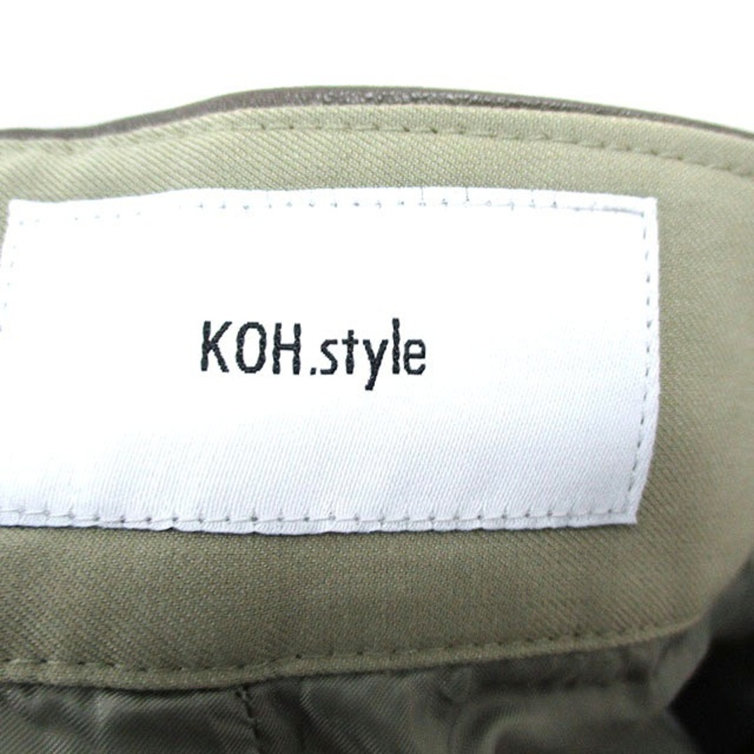 other(アザー)のコースタイル KOH.style ワイド パンツ ギャザー シンプル M カーキ レディースのパンツ(その他)の商品写真