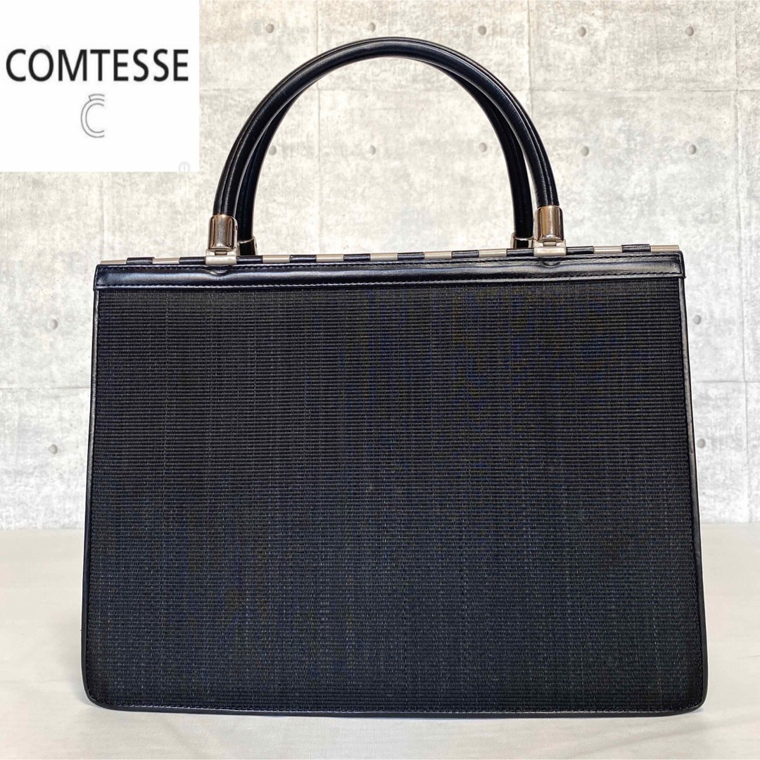 《美品✨レア》COMTESS ホースヘアー　ハンドバッグ　BLACK