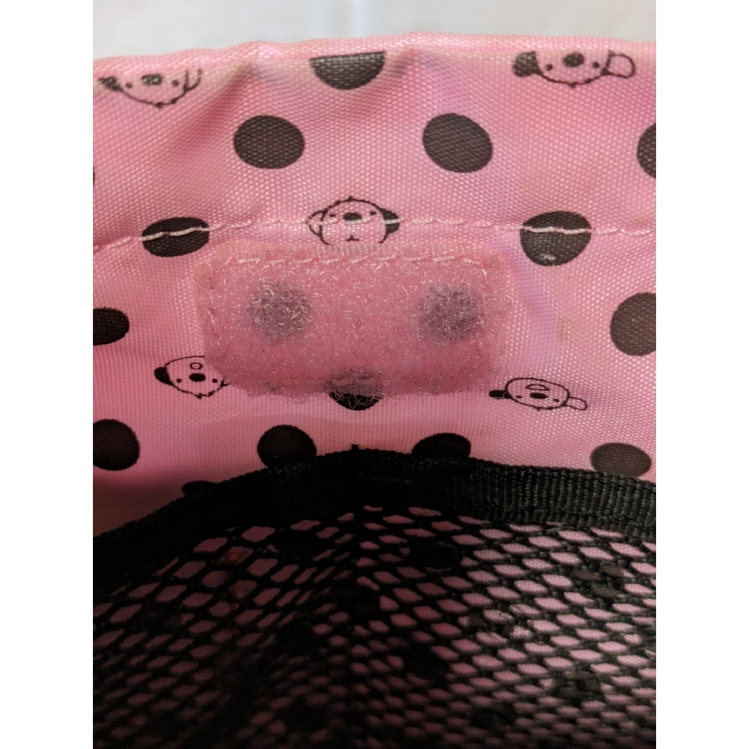 リトルチャロバックインバックポーチピンク×ブラウン レディースのファッション小物(ポーチ)の商品写真