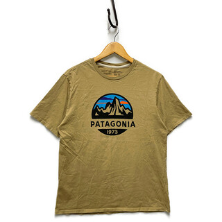 パタゴニア(patagonia)のPATAGONIA パタゴニア 20SS 品番 38526 ロゴ オーガニックコットン 半袖Ｔシャツ ベージュ サイズM 正規品 / B4804(Tシャツ/カットソー(半袖/袖なし))