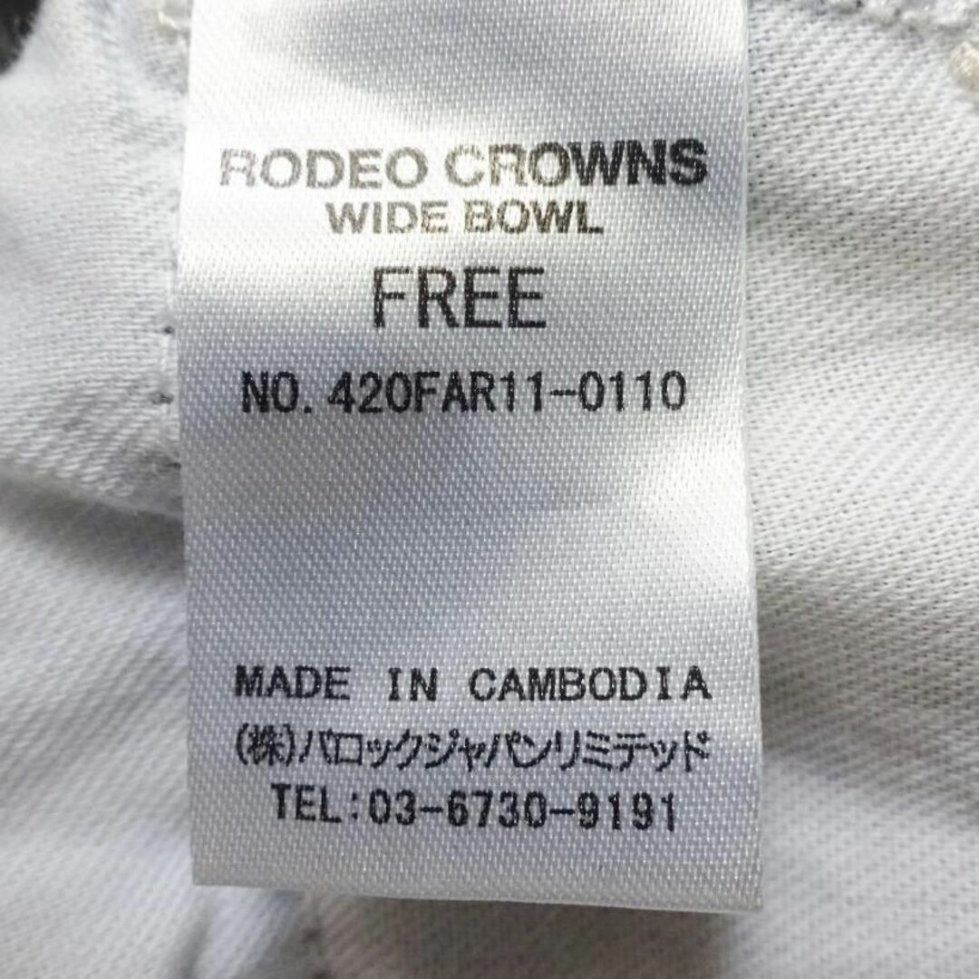 RODEO CROWNS(ロデオクラウンズ)の良品★　ロデオクラウンズ　ワイドテーパードデニム　【S】　ホワイトステッチ　藍青 レディースのパンツ(デニム/ジーンズ)の商品写真