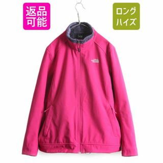 ザノースフェイス(THE NORTH FACE)のUS企画 ノースフェイス APEX ソフトシェル ジャケット レディース XL 古着 The North Face 裏 毛長 フリース ブルゾン 大きいサイズ ピンク(ブルゾン)