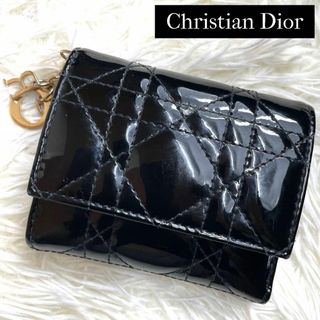 クリスチャンディオール(Christian Dior)の⋟極美品⋞ / クリスチャンディオール パテントレザーロータスウォレット(財布)