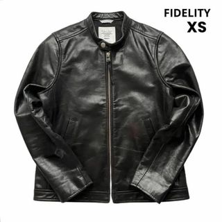 FIDELITY フィデリティ レザーライダースジャケット ブラック 黒 XS