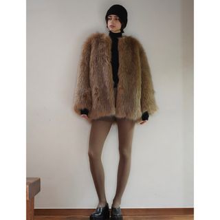 クラネ(CLANE)のCLANE  NO COLLAR VOLUME ECO FUR COAT(毛皮/ファーコート)