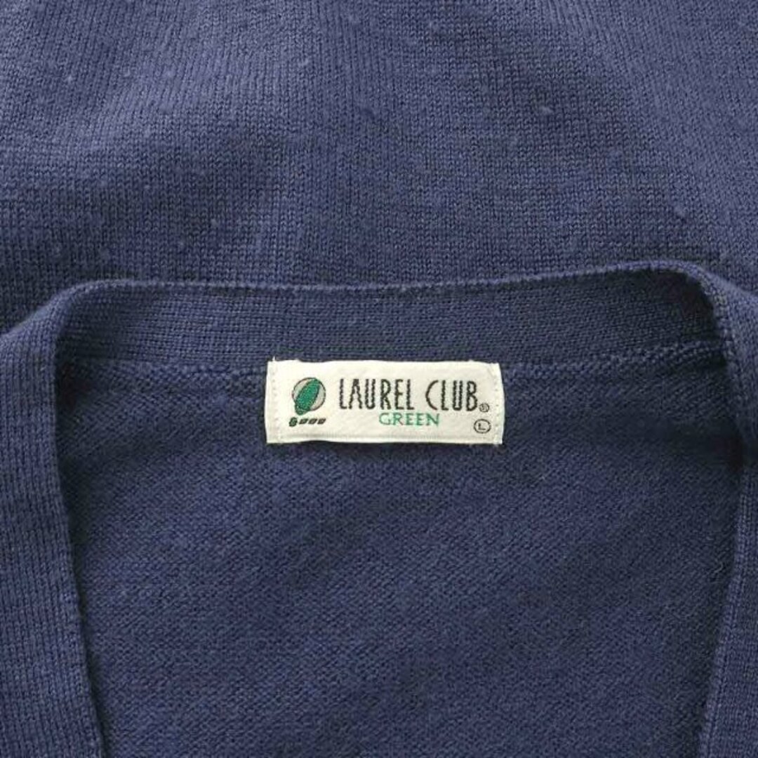 other(アザー)のLAUREL CLUB GREEN ニットカーディガン 長袖 Vネック L 青 メンズのトップス(カーディガン)の商品写真