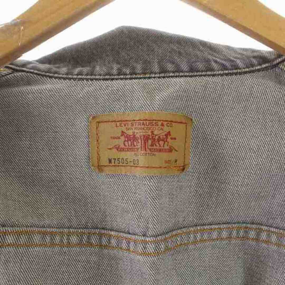 Levi's(リーバイス)のリーバイス デニムジャケット Gジャン ジージャン USED加工 M グレー レディースのジャケット/アウター(Gジャン/デニムジャケット)の商品写真