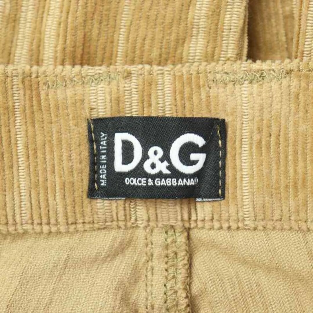 D&G(ディーアンドジー)のD&G ストレートパンツ スリム チェック コーデュロイ 24 38 M 茶 レディースのパンツ(その他)の商品写真