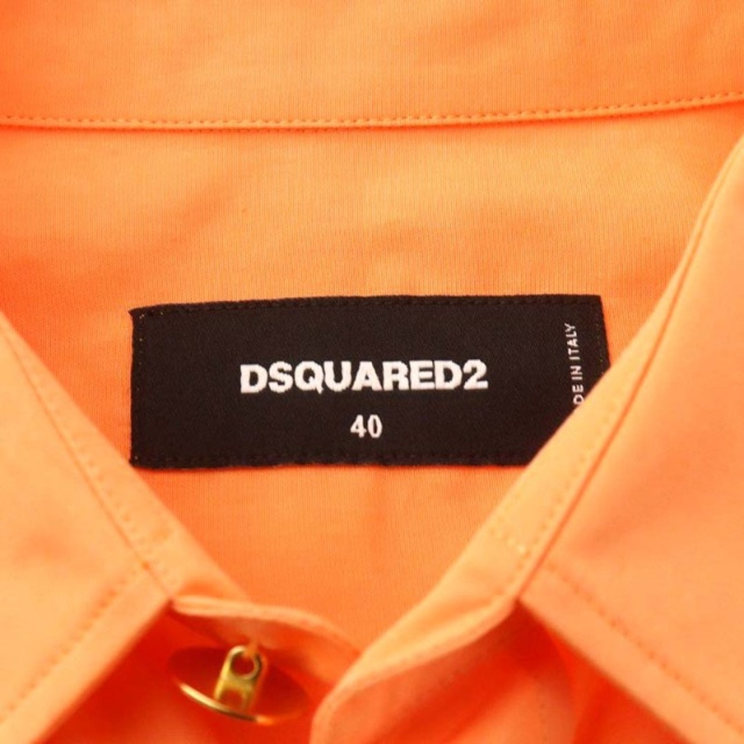 DSQUARED2(ディースクエアード)のディースクエアード シャツワンピース シャツワンピ ミモレ 40 L オレンジ レディースのワンピース(ロングワンピース/マキシワンピース)の商品写真