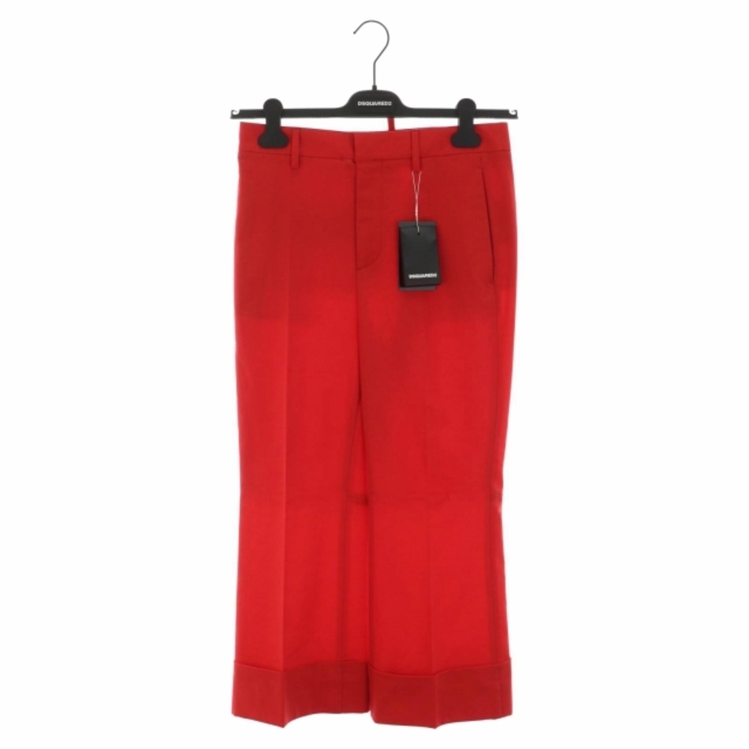 ディースクエアード タグ付き スラックスパンツ ロールアップ 40 M 赤27cm裾幅