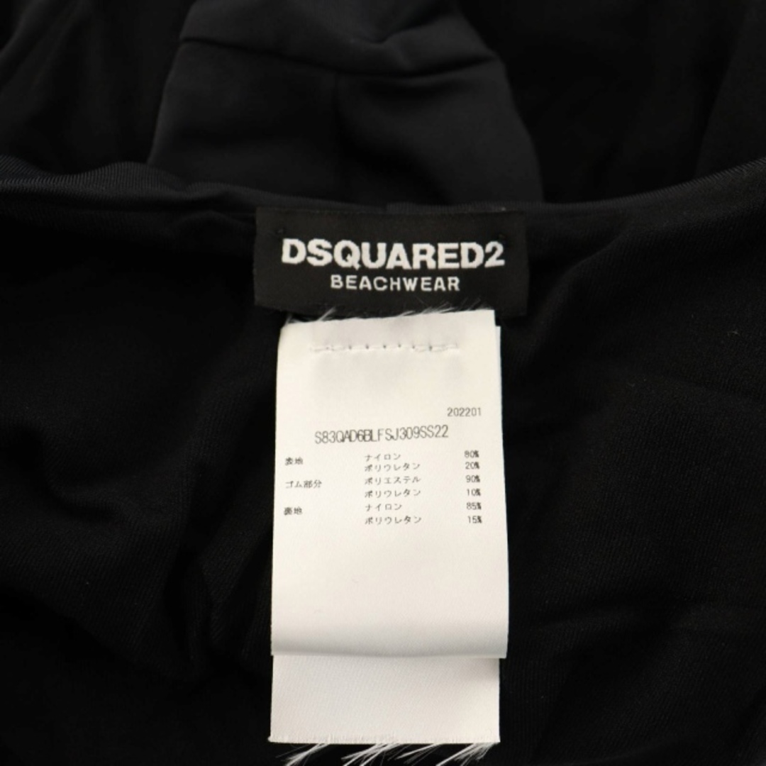 DSQUARED2(ディースクエアード)のディースクエアード タグ付き 22SS 水着 キャミソール ハイレグ 42 黒 レディースの水着/浴衣(水着)の商品写真