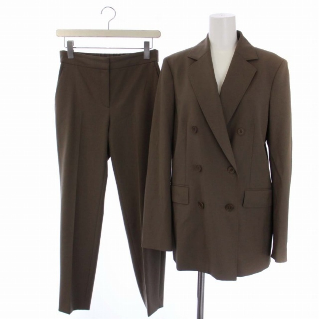 セオリーリュクス スーツ セットアップ テーラードジャケット パンツ M 茶45cmジャケット袖丈