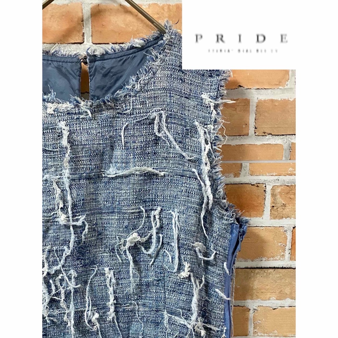 PRIDE(プライド)の【お洒落】PRIDE プライド☆ダメージ加工がかっこいい袖なしトップス！ レディースのトップス(カットソー(半袖/袖なし))の商品写真