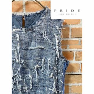 プライド(PRIDE)の【お洒落】PRIDE プライド☆ダメージ加工がかっこいい袖なしトップス！(カットソー(半袖/袖なし))