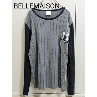 ベルメゾン(ベルメゾン)の【未使用】BELLE MAISONミッキー柄ロングTシャツ/カットソー(Tシャツ/カットソー(七分/長袖))