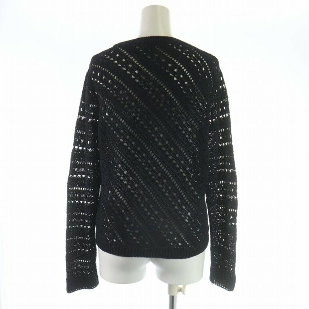 theory(セオリー)のセオリー TISSAGE CROCHET.CREWNECK ニット 長袖 S 黒 レディースのトップス(ニット/セーター)の商品写真