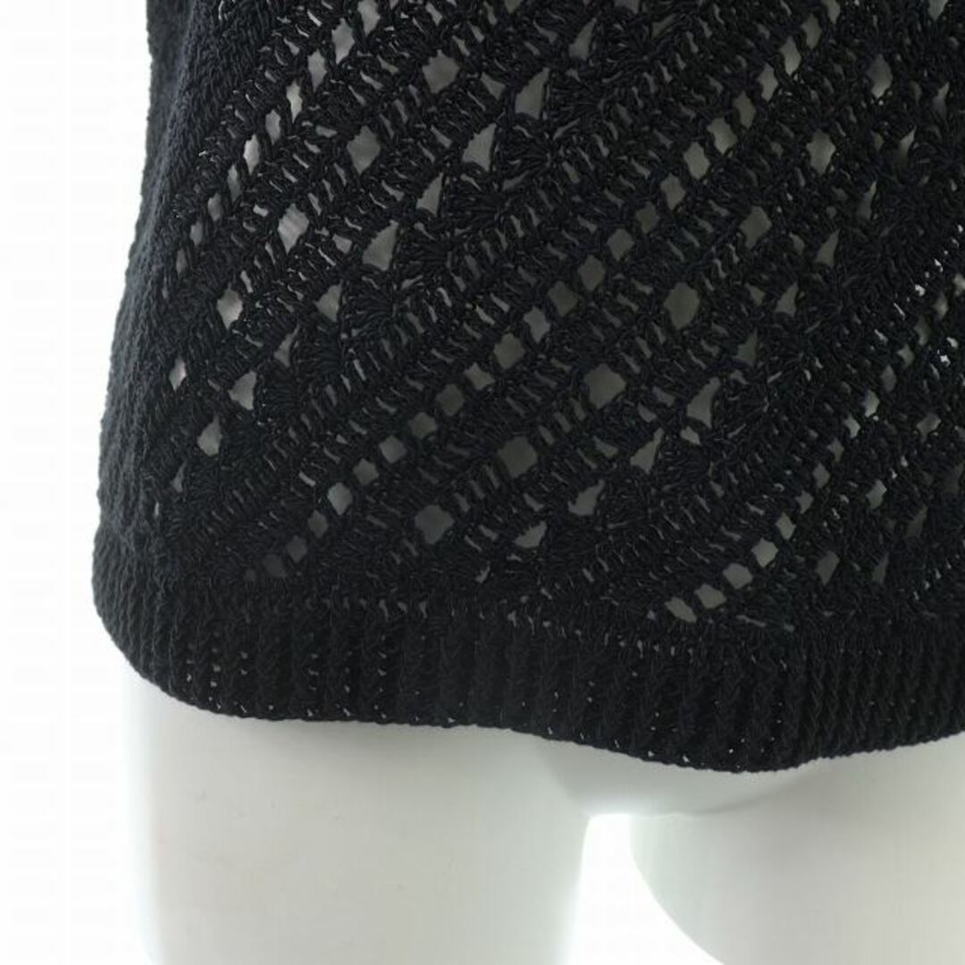 theory(セオリー)のセオリー TISSAGE CROCHET.CREWNECK ニット 長袖 S 黒 レディースのトップス(ニット/セーター)の商品写真