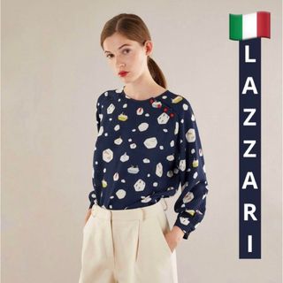 LAZZARI ラッザリ　ウール　ブラウス　イタリア製　イタリー　タグ付き(シャツ/ブラウス(長袖/七分))