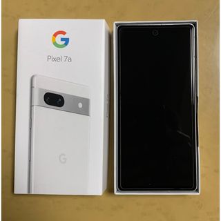 新品未使用24h内発送 Google Pixel 6a Chalk 128 GBホワイト系画面