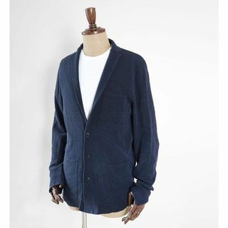 バランタインカシミヤ(BALLANTYNE CASHMERE)の美品 BALLANTYNE ニット ジャケット ネイビー サイズ50 (カーディガン)