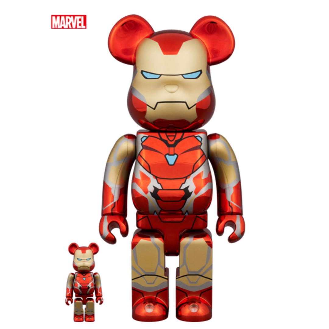 BE@RBRICK(ベアブリック)のBE@RBRICKアイアンマンMARK85CHROME Ver100/400% エンタメ/ホビーのフィギュア(その他)の商品写真