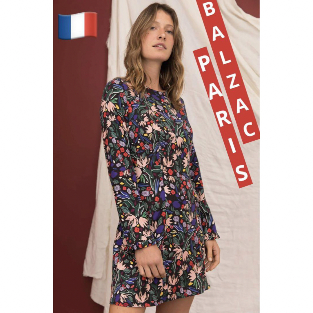 Balzac Paris バルザックパリ フラワー 花 ミニワンピース XS Balzac Paris バルザックパリ フラワー 花 ミニワンピース XS