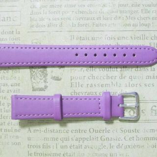 幅１６ｍｍ 紫 腕時計ベルト(レザーベルト)