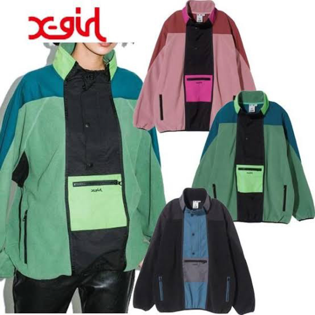 X-girl(エックスガール)の【値下げ】xgirl フリース　アノラック レディースのジャケット/アウター(ブルゾン)の商品写真