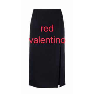 レッドヴァレンティノ(RED VALENTINO)のRed valentino 38サイズ　スカート　ブラック(ひざ丈ワンピース)