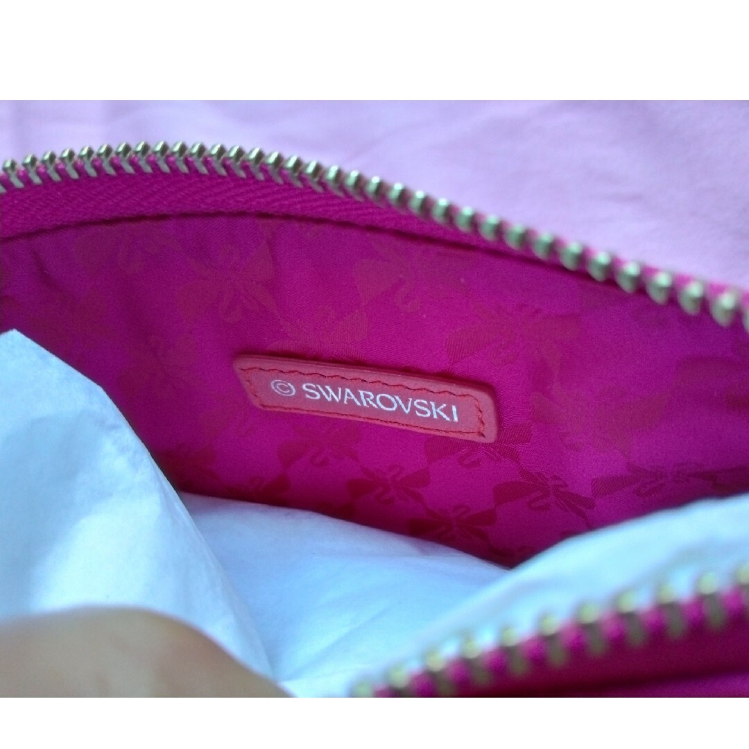 SWAROVSKI(スワロフスキー)のスワロフスキーのファスナーポーチ華やかピンク レディースのファッション小物(ポーチ)の商品写真