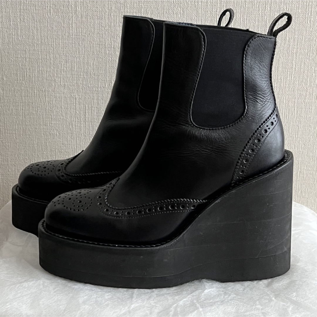 sacai - sacai サイドゴアショートブーツ 36サイズ ブラックの通販 by