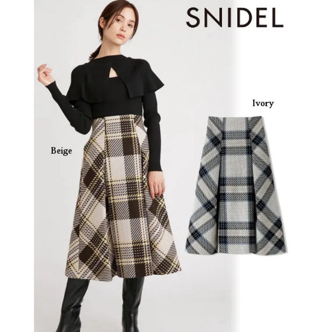 SNIDEL - 新品タグ付き❂ロービングチェックスカートの通販 by me.14's