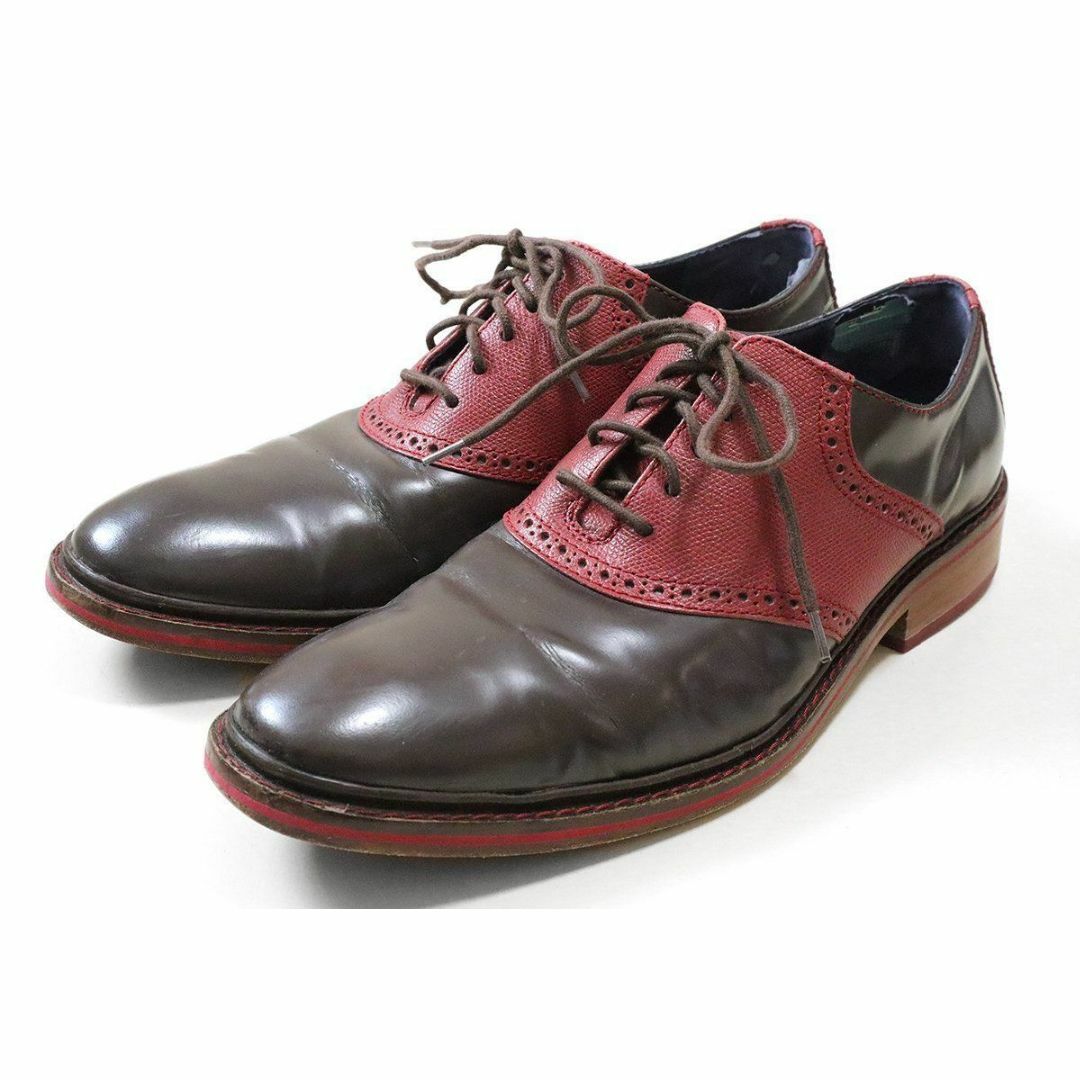 Cole Haan(コールハーン)のCOLE HAAN レザー サドルシューズ (ブラウン/レッド サイズ11M)  メンズの靴/シューズ(ドレス/ビジネス)の商品写真