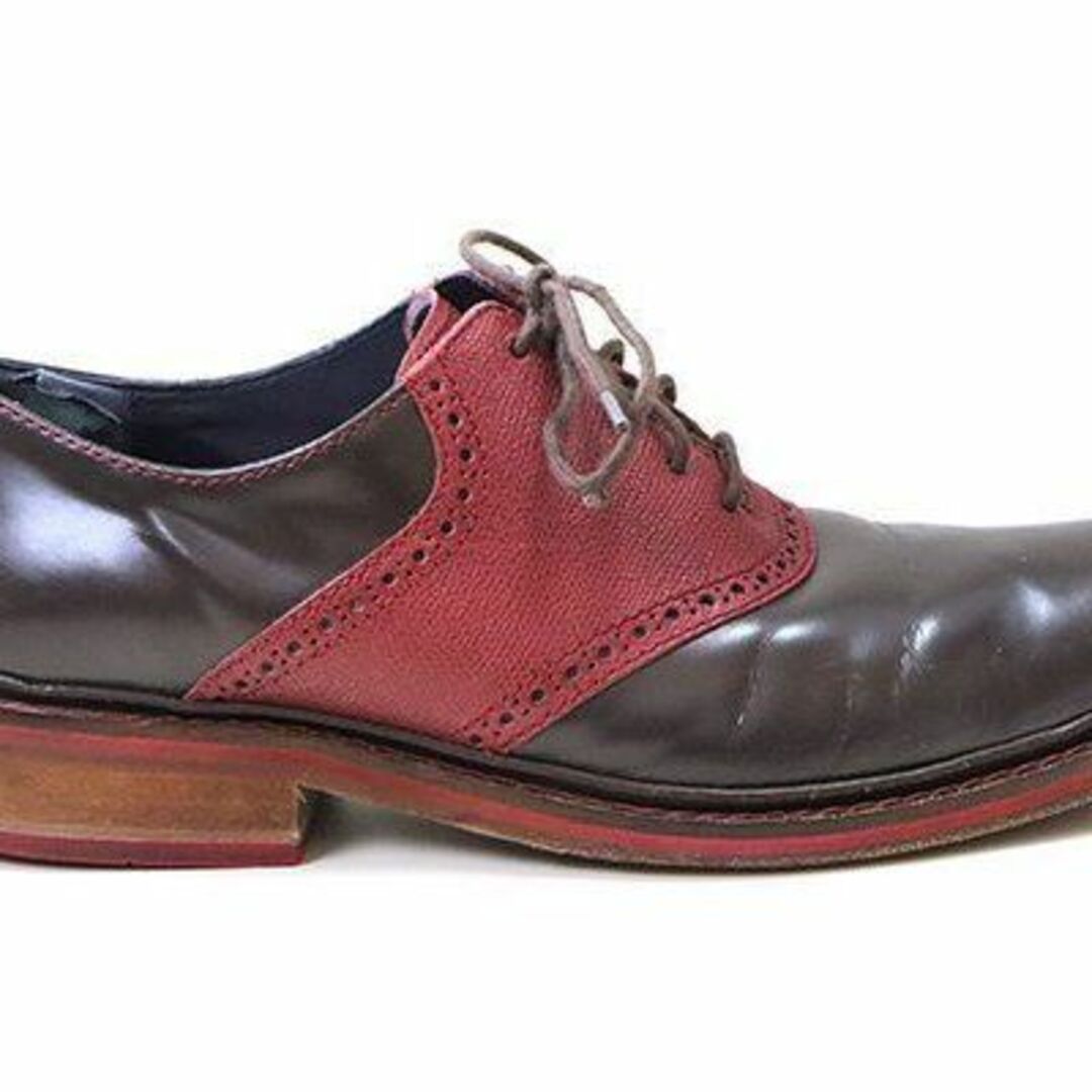 Cole Haan(コールハーン)のCOLE HAAN レザー サドルシューズ (ブラウン/レッド サイズ11M)  メンズの靴/シューズ(ドレス/ビジネス)の商品写真