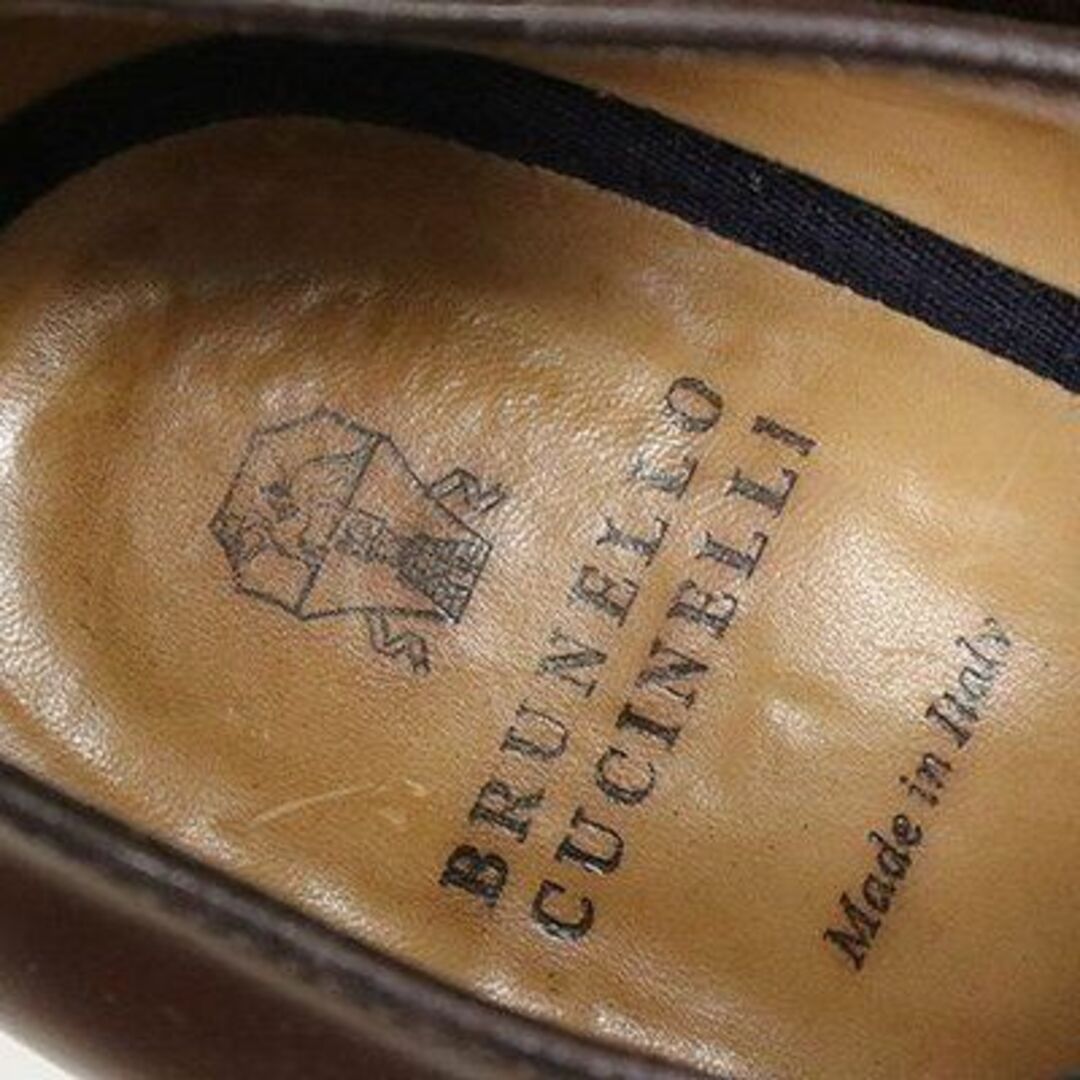 BRUNELLO CUCINELLI(ブルネロクチネリ)のBRUNELLO CUCINELLIレザー ダービーシューズ ブラウン 43.5 メンズの靴/シューズ(ドレス/ビジネス)の商品写真